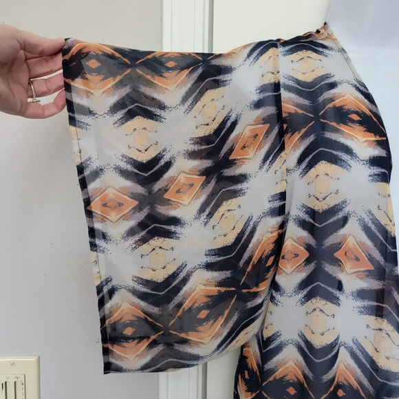 Roffe Accessories Lightweight Kimono Robe Swim Cover Up Multicolor Print 1 Size - Picture 4 of 9